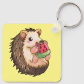 Igel, der eine Wassermelone isst, Schlüsselanhänger (Rückseite)