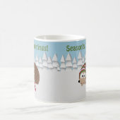 Igel der Grüße der Saison Kaffeetasse (Mittel)