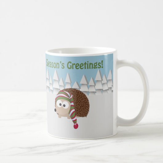 Igel der Grüße der Saison Kaffeetasse (Rechts)
