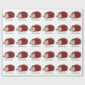Igel-Design Geburtstag Geschenkpapier (Flach)