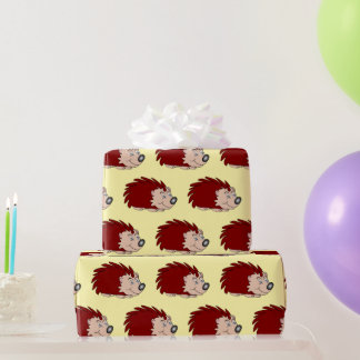 Igel-Design mit beliebigem Hintergrund Geschenkpapier