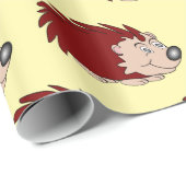 Igel-Design mit beliebigem Hintergrund Geschenkpapier (Rolleneckpunkt)