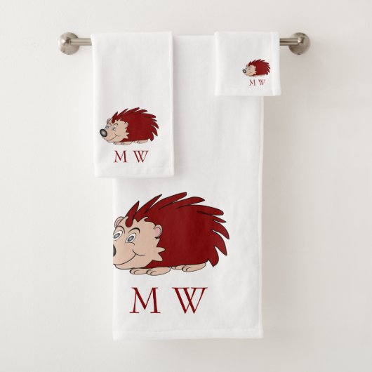 Igel-Design-Monogramm Badhandtuch Set (Insitu)