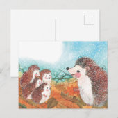 Igel, die miteinander reden postkarte (Vorne/Hinten)