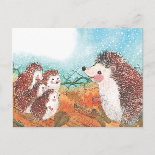 Igel, die miteinander reden postkarte (Vorderseite)