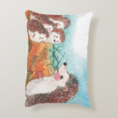 Igel, die miteinander sprechen Illustration Dekokissen (Rückseite(Vertikal))