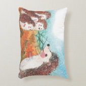 Igel, die miteinander sprechen Illustration Dekokissen (Vorderseite(Vertikal))