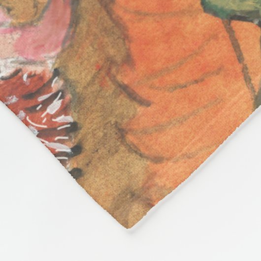 Igel, die miteinander sprechen Illustration Fleecedecke (Ecke)