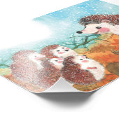 Igel, die miteinander sprechen Illustration Fotodruck (Ecke)