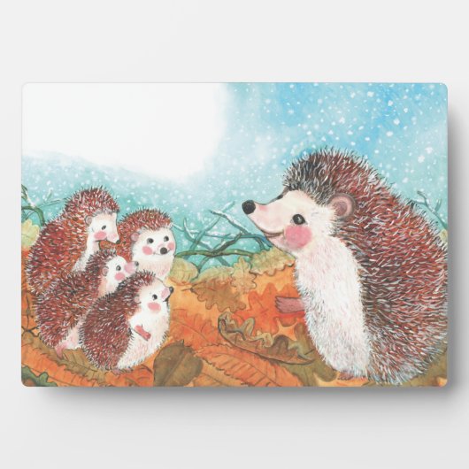 Igel, die miteinander sprechen Illustration Fotoplatte (Vorderseite)
