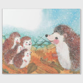 Igel, die miteinander sprechen Illustration Geschenkpapier (Flach)