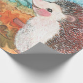 Igel, die miteinander sprechen Illustration Geschenkpapier (Ecke)
