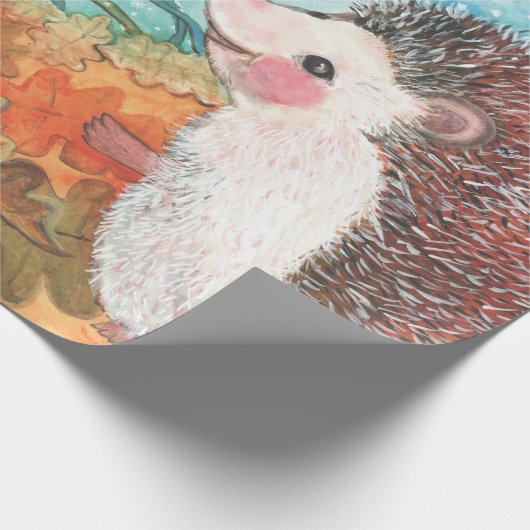 Igel, die miteinander sprechen Illustration Geschenkpapier (Ecke)