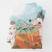 Igel, die miteinander sprechen Illustration Geschenkpapier Set (Beispiel)