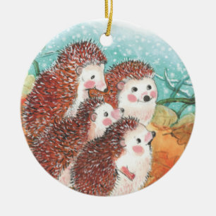 Igel, die miteinander sprechen Illustration Keramik Ornament
