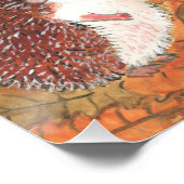 Igel, die miteinander sprechen Illustration Poster (Ecke)