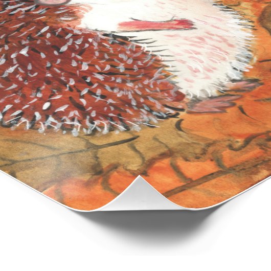 Igel, die miteinander sprechen Illustration Poster (Ecke)