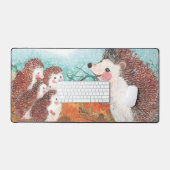 Igel, die miteinander sprechen Illustration Schreibtischunterlage (Tastatur & Maus)