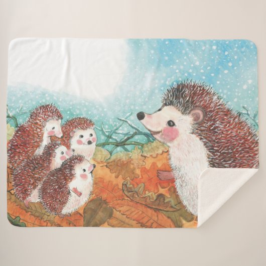 Igel, die miteinander sprechen Illustration Sherpadecke (Vorderseite (Horizontal))