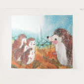 Igel, die miteinander sprechen Illustration Wandteppich (Vorderseite (Horizontal))