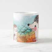 Igel, die miteinander sprechen Jumbo-Tasse (Vorderseite)