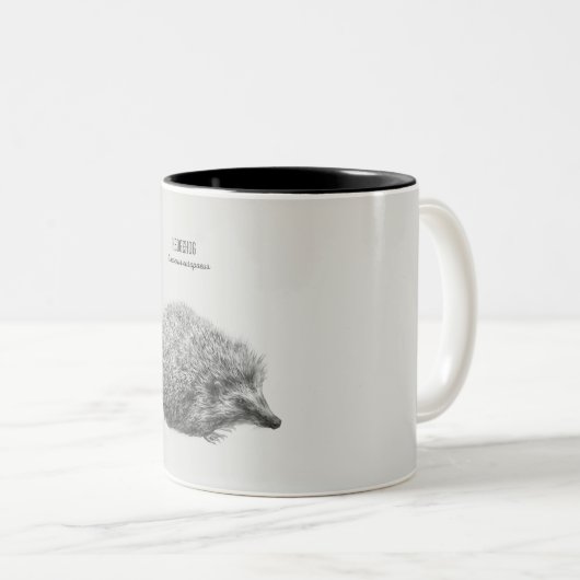 'Igel Drawing Zweifarbige Tasse (VorderseiteRechts)