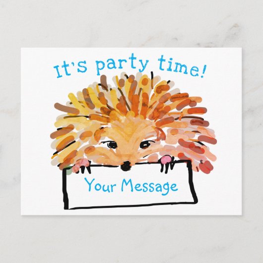 Igel - Einladung eines Kindes (Vorderseite)