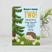 Igel Einladung zum Geburtstag (Stehend Vorderseite)