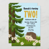 Igel Einladung zum Geburtstag (Vorne/Hinten)