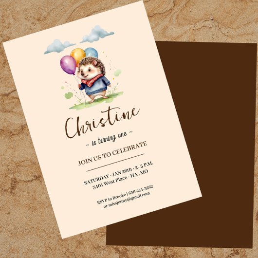 Igel Einladung zum Geburtstag