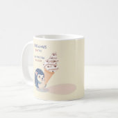 Igel-Eis-Tasse - "Ich werde dich immer lieben" Kaffeetasse (Vorderseite Links)