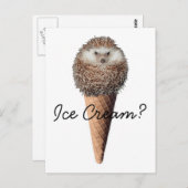 Igel Eiscreme Postkarte (Vorne/Hinten)