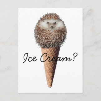 Igel Eiscreme Postkarte
