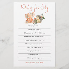 Igel Elephant wünscht eine Babydusche