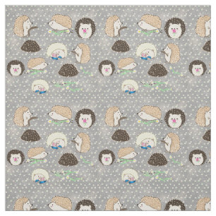 Igel Fabric - niedliche Kreterkunst von Leah G Stoff