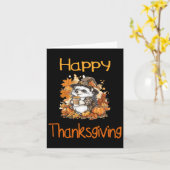 Igel Fall Erntedank glücklich Thanksgiving Karte (Gelbe Blume)