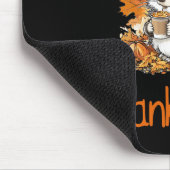 Igel Fall Erntedank glücklich Thanksgiving Mousepad (Ecke)