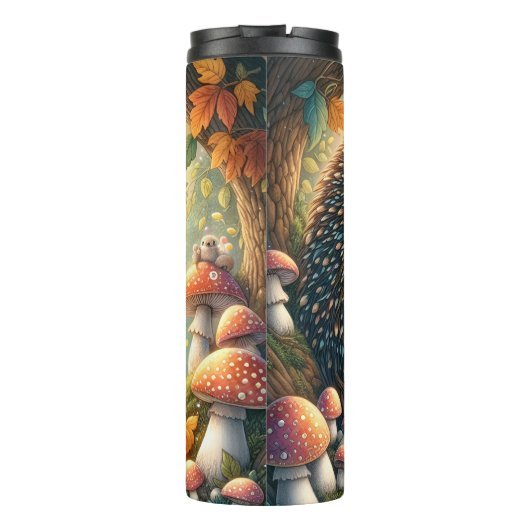 Igel-Familiennest Thermosbecher (Rückseite)