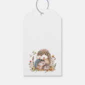 Igel Family Baby Dusche Vielen Dank für Ihre Unter Geschenkanhänger (Rückseite)