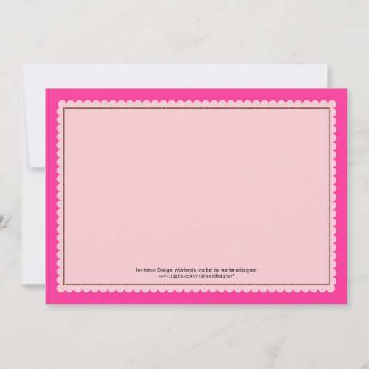 Igel Family Baby Girl Dusche Einladung (Rückseite)