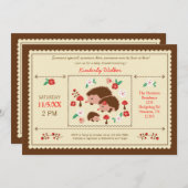 Igel Family Unisex Kinderdusche Einladung (Vorne/Hinten)