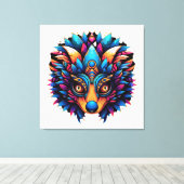 Igel Farbenfrohe Pop Art Leinwanddruck (Insitu (Holzboden))