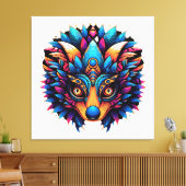 Igel Farbenfrohe Pop Art Leinwanddruck (Insitu (Wohnzimmer))