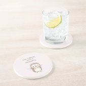 Igel Fee mit Blumen Getränkeuntersetzer (Seite)