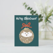 Igel Feiertagskarte (Stehend Vorderseite)