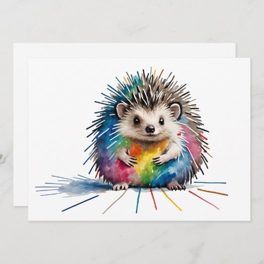 Igel Feiertagskarte (Vorne/Hinten)