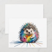 Igel Feiertagskarte (Vorne/Hinten)