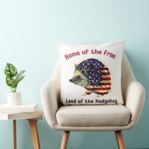 Igel Flag Amerika Kissen