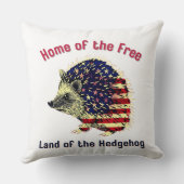 Igel Flag Amerika Kissen (Rückseite)