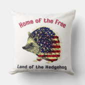 Igel Flag Amerika Kissen (Vorderseite)